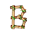 lettre B 2D style bambou majuscules graphisme video scrap